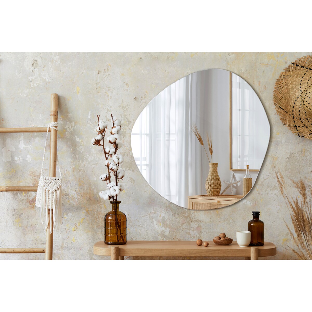 Lustro 57,5 x 58 cm Nieregularne Chmurka