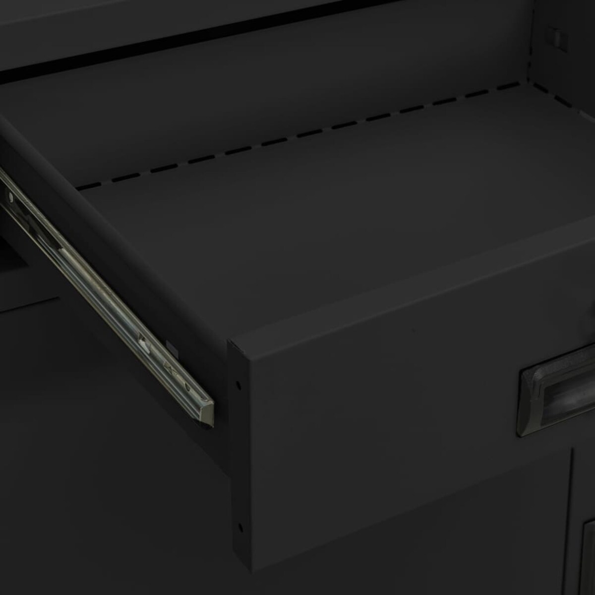 vidaXL Szafka biurowa z doniczką, antracytowa, 90x40x125 cm, stalowa