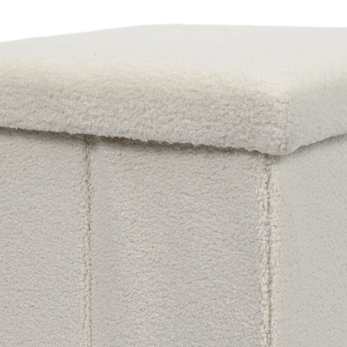 Pufa ze schowkiem boucle BINI, 38 x 38 x 38 cm