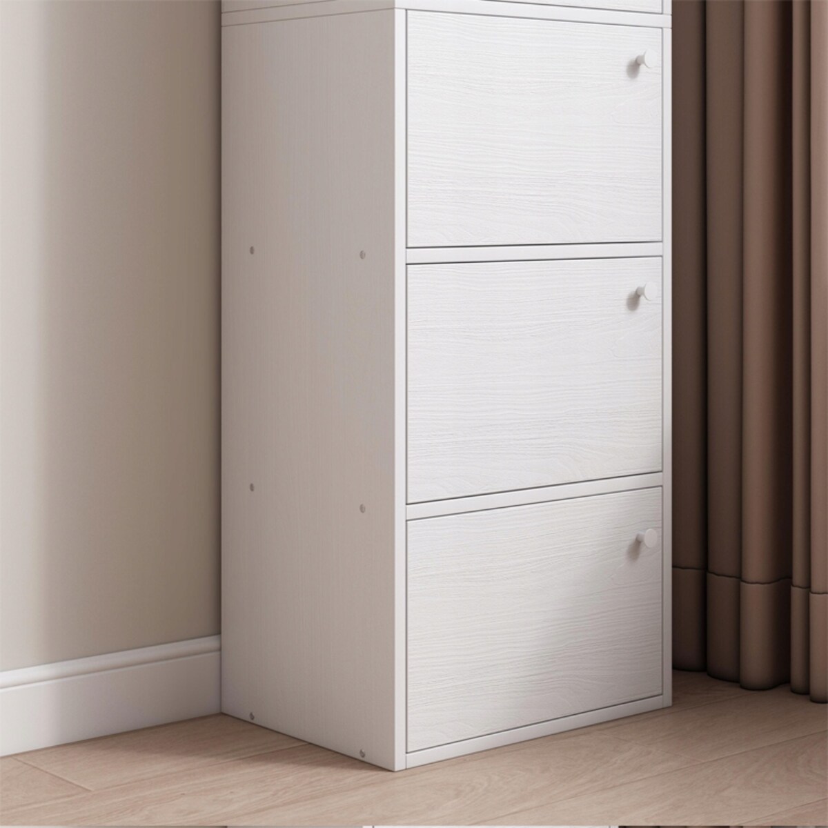 Komoda nowoczesna pojemna szafka duża biała skandynawski loft retro