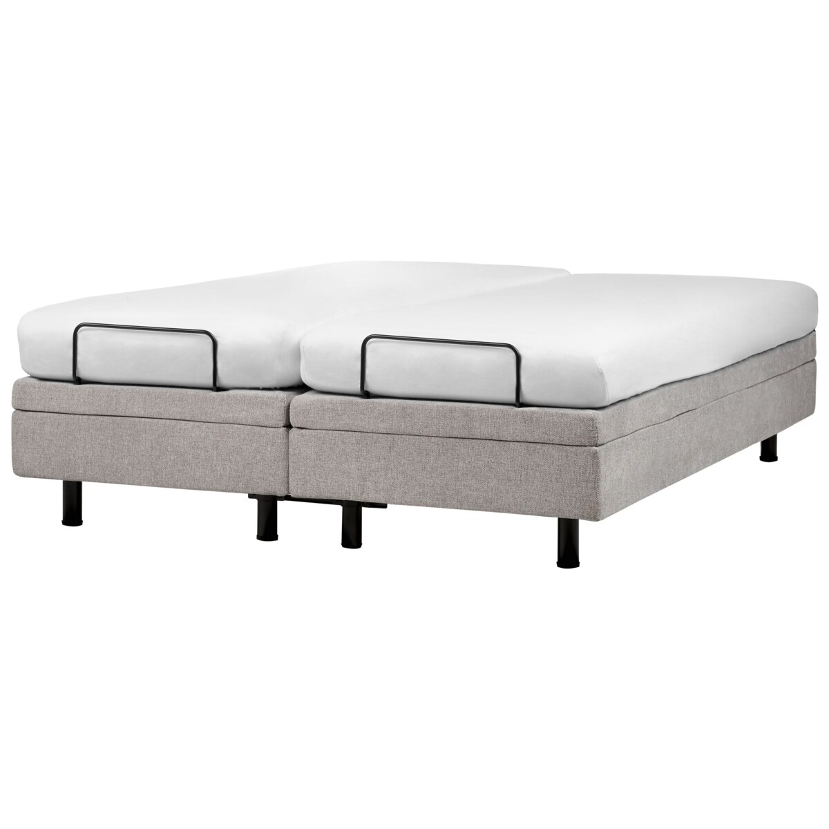 Łóżko regulowane bez zagłówka DUKE II 160 x 200 cm Jasnoszary