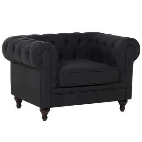 Fotel grafitowy CHESTERFIELD