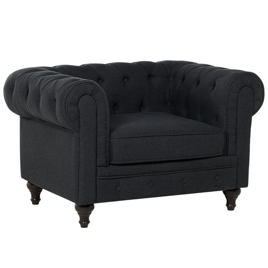 Fotel grafitowy CHESTERFIELD