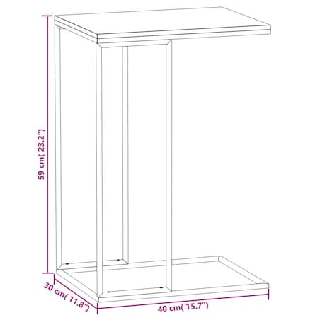 vidaXL Stolik boczny, czarny, 40x30x59 cm, materiał drewnopochodny