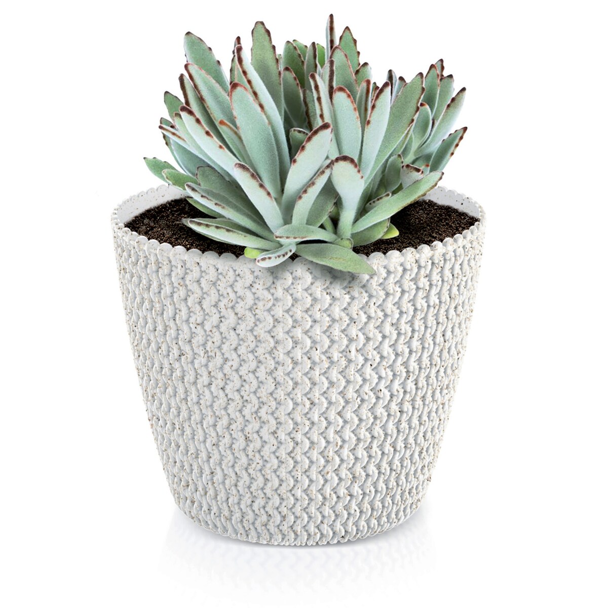 Doniczka Osłonka Domowa 25,9 Cm Na Stół Parapet Do Domu Biała