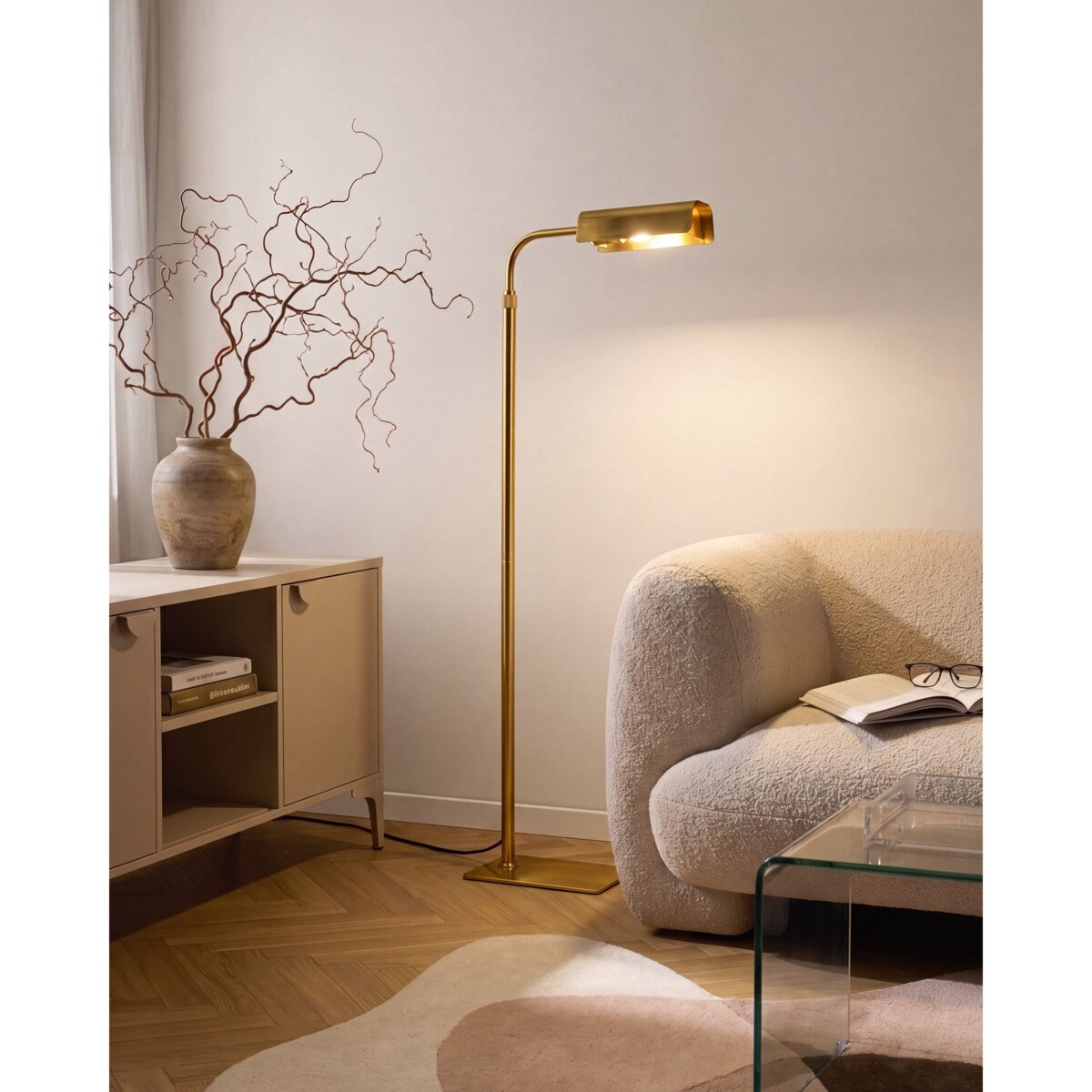 Lampa podłogowa DERWENT Metal Złoty