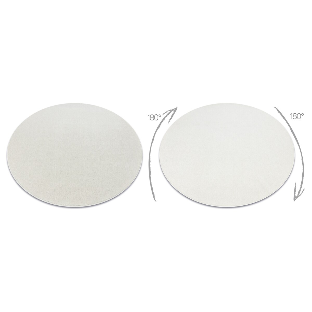 Dywan ETON PLUS koło krem jednolity, koło 120 cm