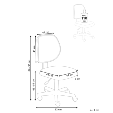 Krzesło biurowe JOYFUL Jasnoszary