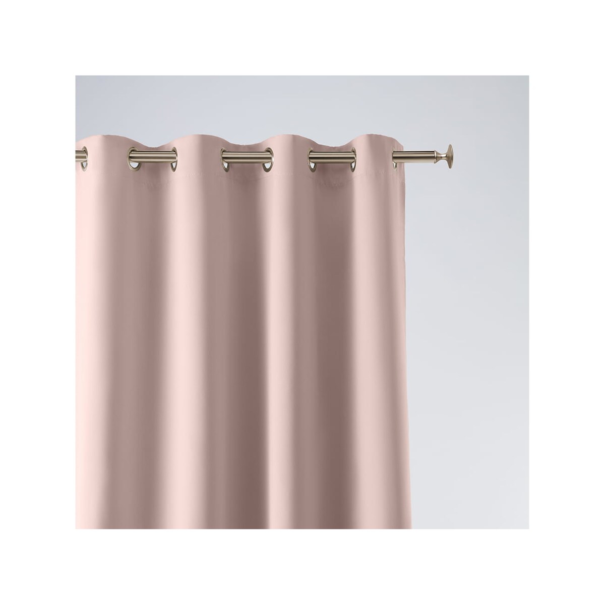 Zasłona Gotowa Pudrowy Róż 140 x 280 Przelotki Kółka Półzaciemniająca Gładka