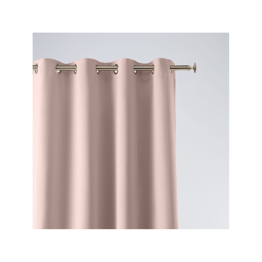 Zasłona Gotowa Pudrowy Róż 140 x 280 Przelotki Kółka Półzaciemniająca Gładka