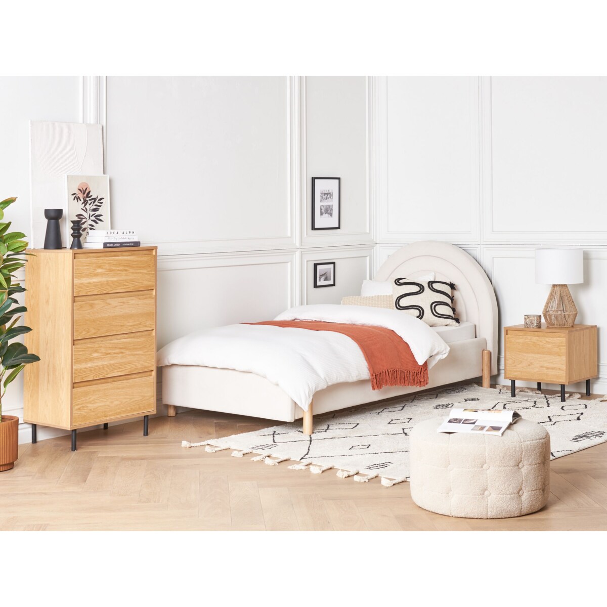 Szafka nocna 1 szuflada jasne drewno NIKEA