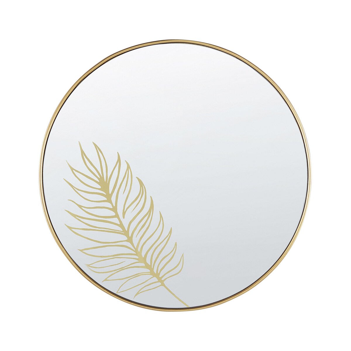 Okrągłe lustro ścienne ø 57 cm złote SAUVIE