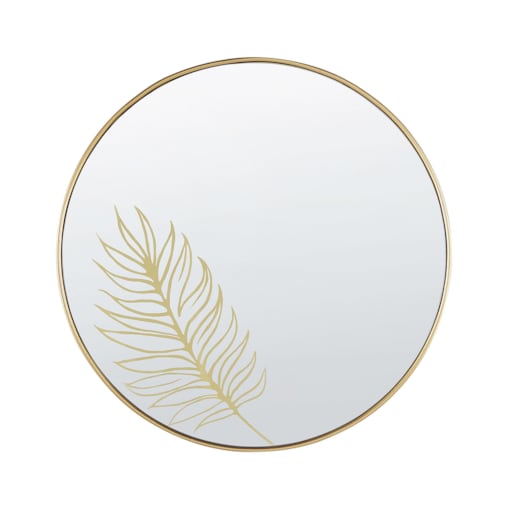Okrągłe lustro ścienne ø 57 cm złote SAUVIE
