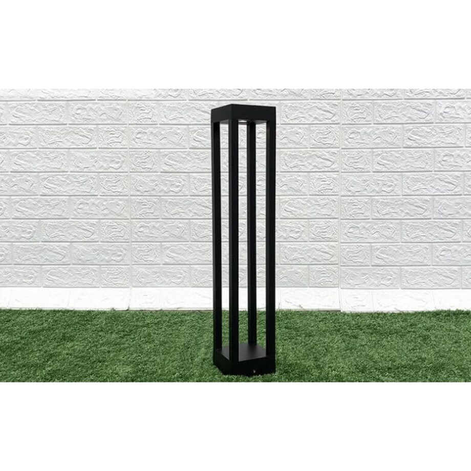 Zewnętrzna LAMPA stojąca QUBE ABIGALI-GLQ600WW 7W prostokątna OPRAWA ogrodowa LED 7W 3000K outdoor IP65 czarna, Abigali