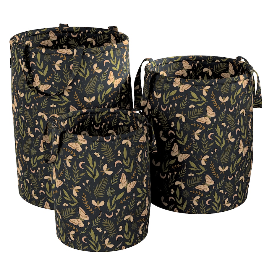 Kosz na zabawki Tobi, czarno-zielony, 30x40cm, Magic Collection