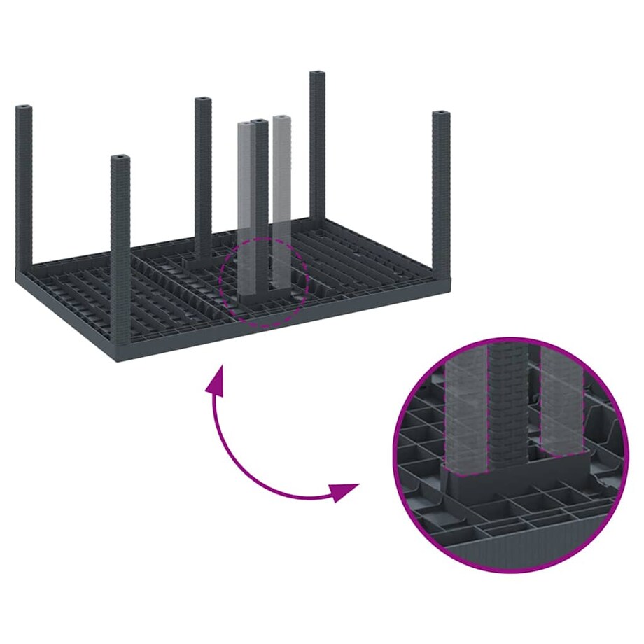vidaXL Zestaw do jadalni w ogrodzie 5 pcs Antracyt Rattan Polt