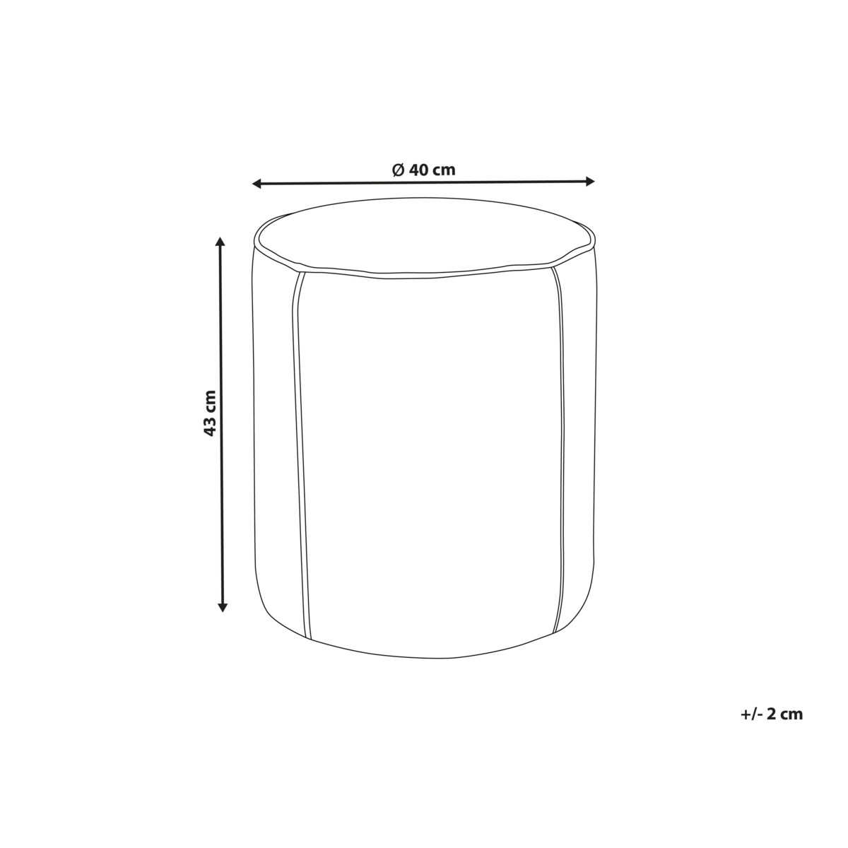Puf welurowy 40 cm różowy SEDONA