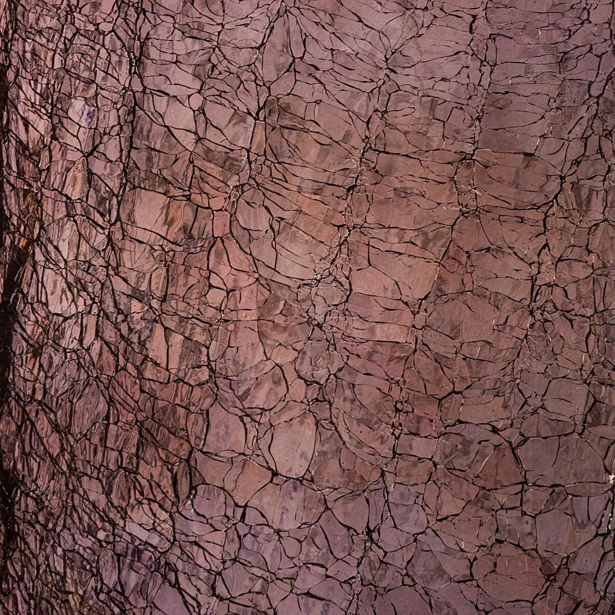 Lampion szklany śliwkowy z bambusowym uchwytem 25 cm