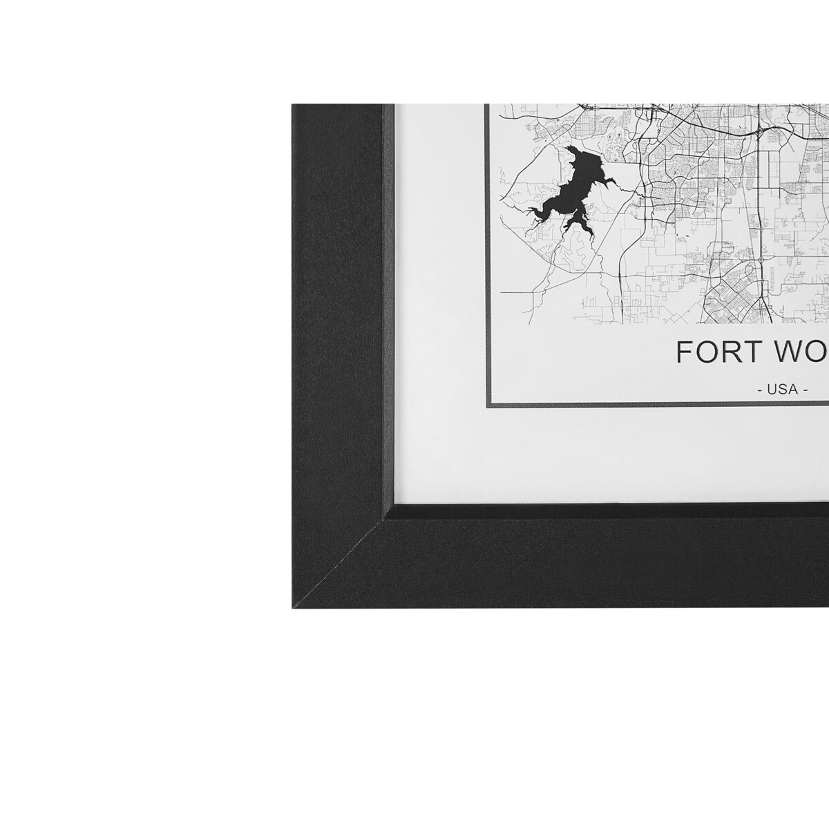 Galeria ścienna mapy 7 ramek czarna DENKORO