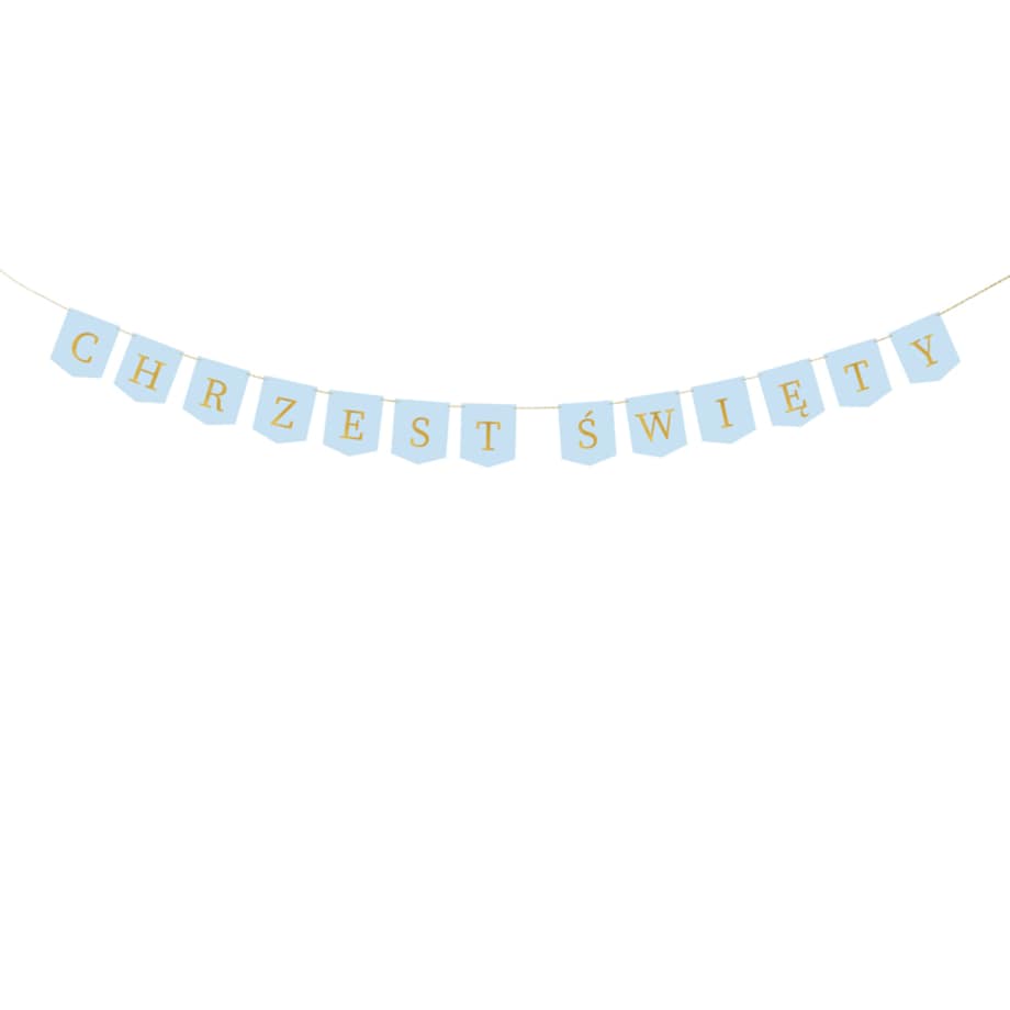 Baner ''Chrzest Święty'', 2 m, jasny niebieski