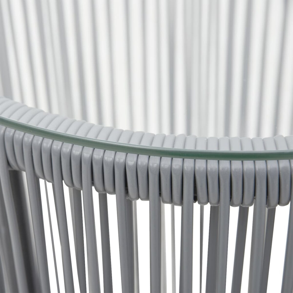 vidaXL 3-cz. zestaw mebli bistro z poduszkami, rattan PE, szary