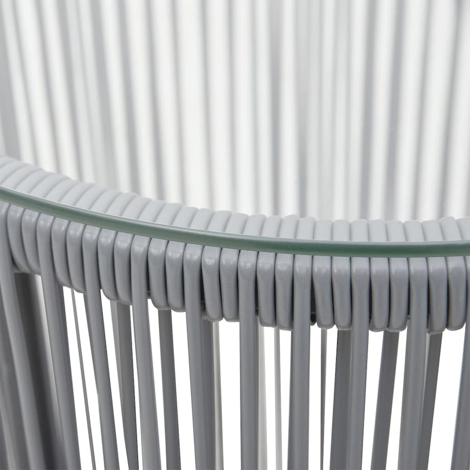 vidaXL 3-cz. zestaw mebli bistro z poduszkami, rattan PE, szary