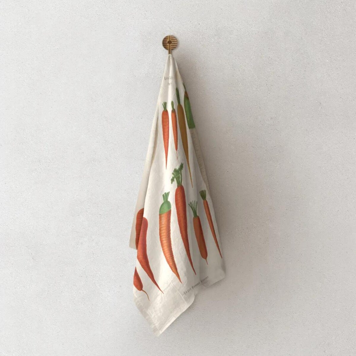 Lniany ręcznik kuchenny - Marchewka