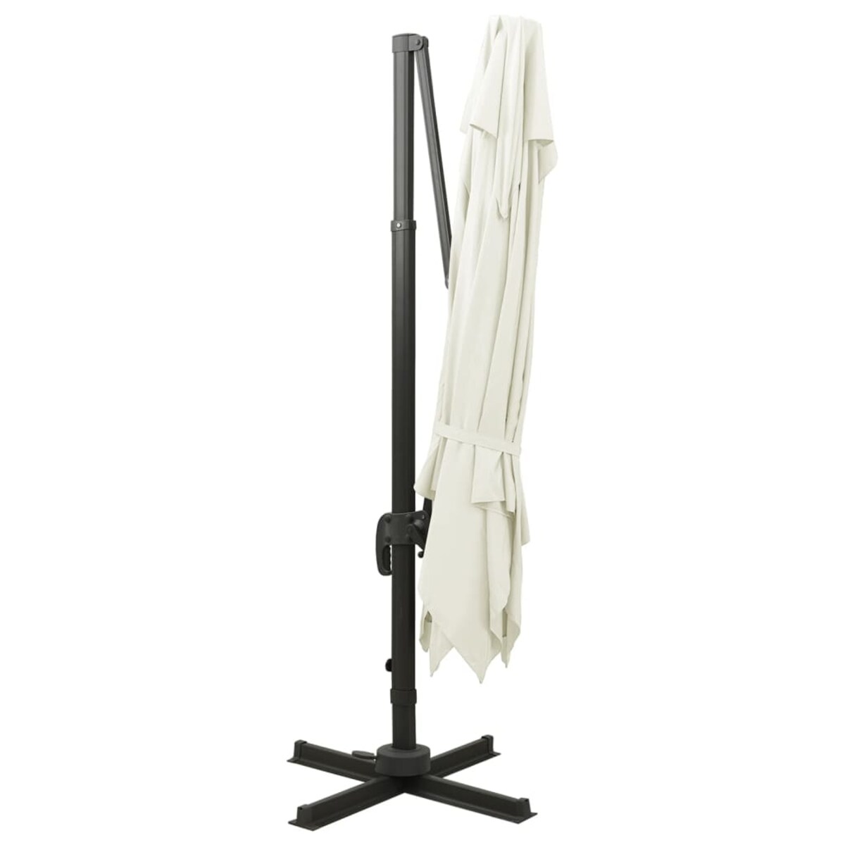 vidaXL Parasol wiszący z podwójną czaszą, 300x300 cm, piaskowy