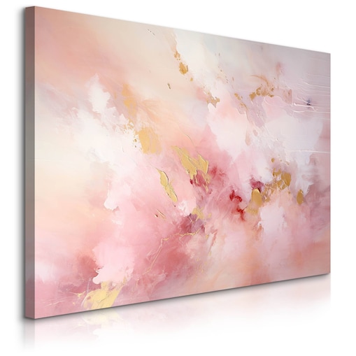 Obraz Ścienny Do Sypialni Salonu Różowy Beton Akwarele Styl Glamour 120x80cm