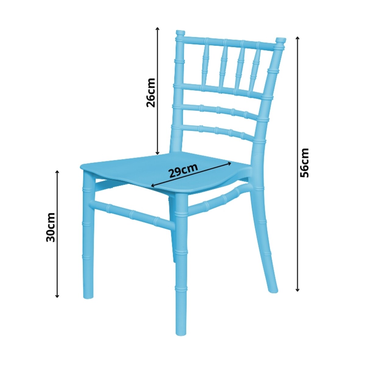 Krzesełko dla dzieci plastikowe z oparciem niebieskie dziecięce