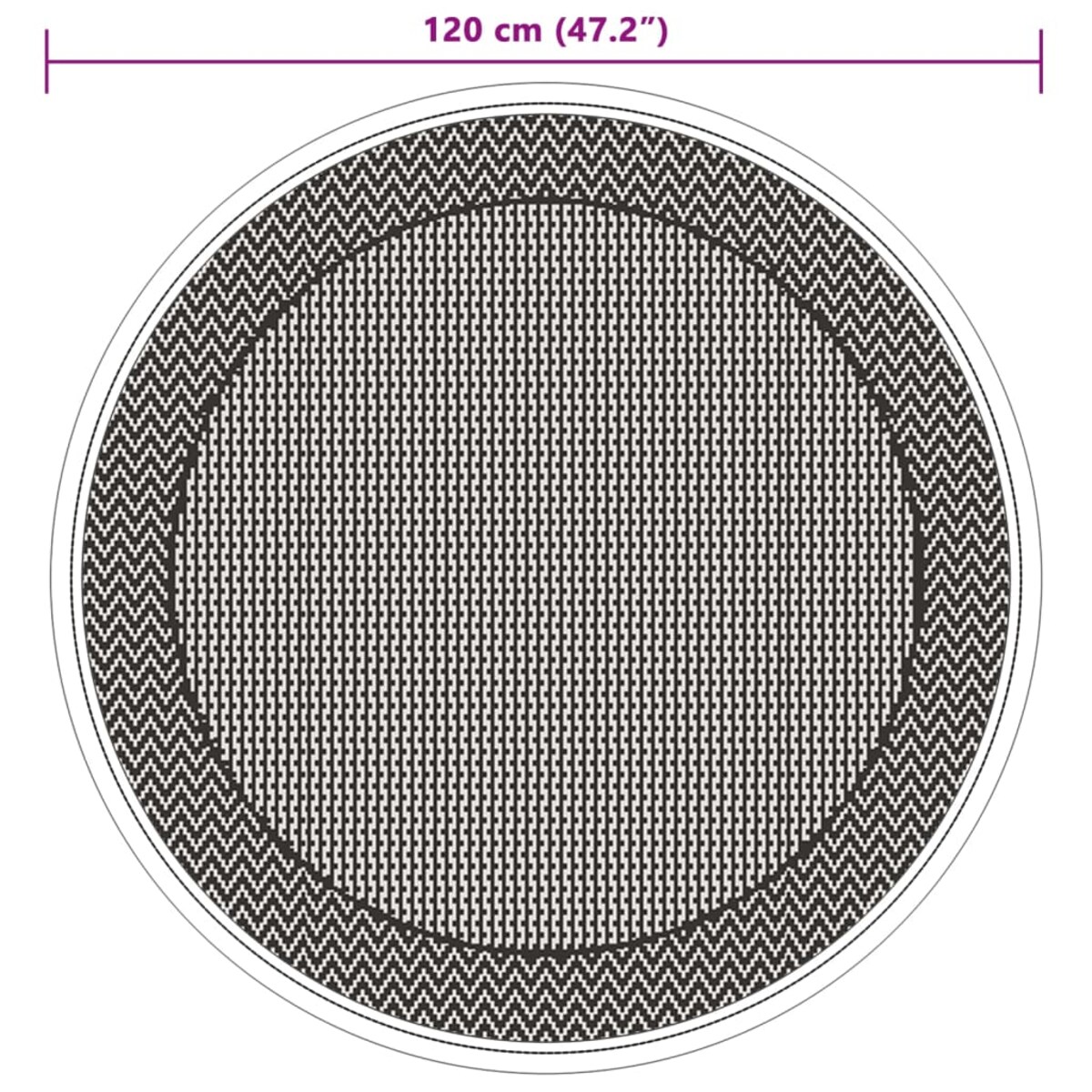 vidaXL Dywan zewnętrzny, ARAKIL zielony, Ø120 cm, PP