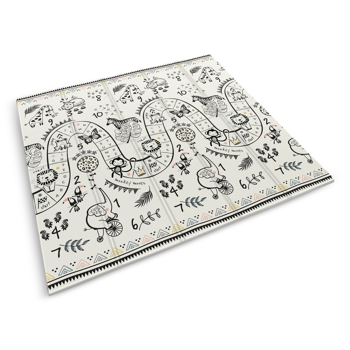 Mata piankowa edukacyjna składana dla dzieci duża 180x200 pianka xpe Nukido