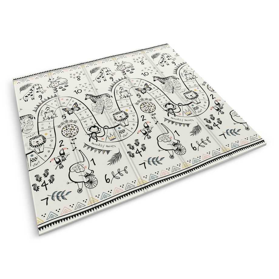 Mata piankowa edukacyjna składana dla dzieci duża 180x200 pianka xpe Nukido