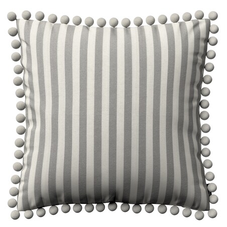 Poszewka Wera na poduszkę 45x45 szaro-białe pasy (1,5cm)