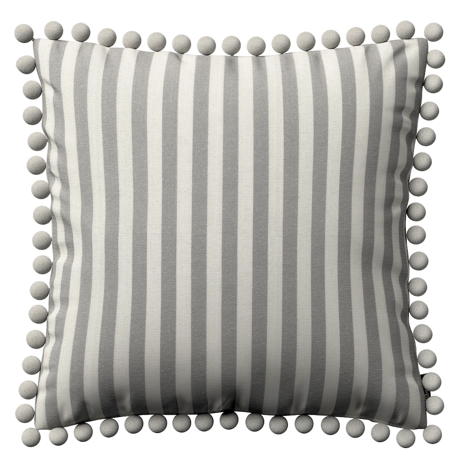 Poszewka Wera na poduszkę 45x45 szaro-białe pasy (1,5cm)