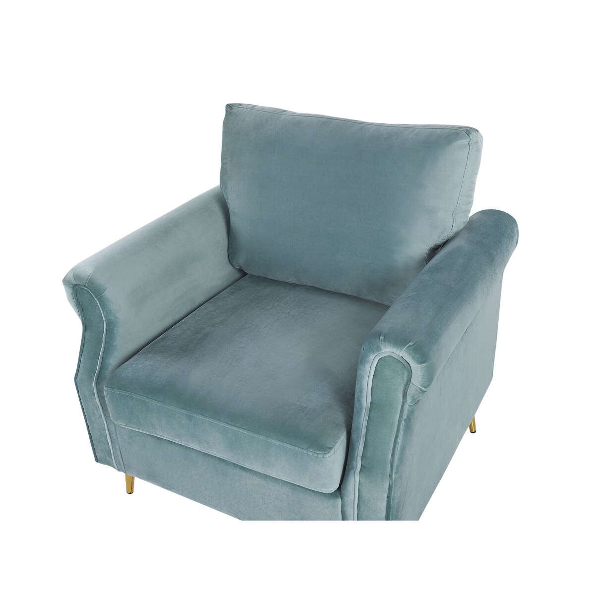 Fotel welurowy miętowy VIETAS