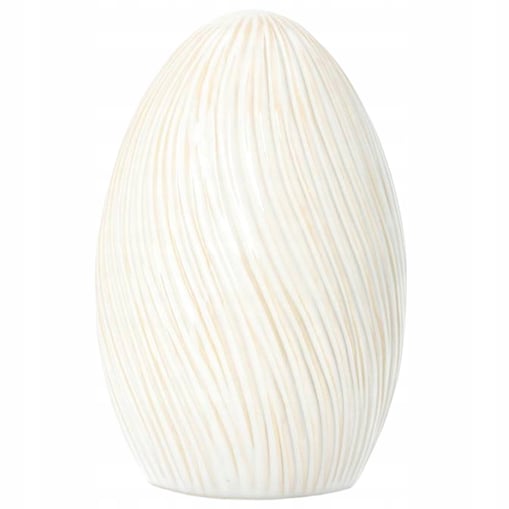 FIGURKA JAJKO JAJO WIELKANOCNA BIAŁA NA WIELKANOC OZDOBA ŚWIĄTECZNA 17cm