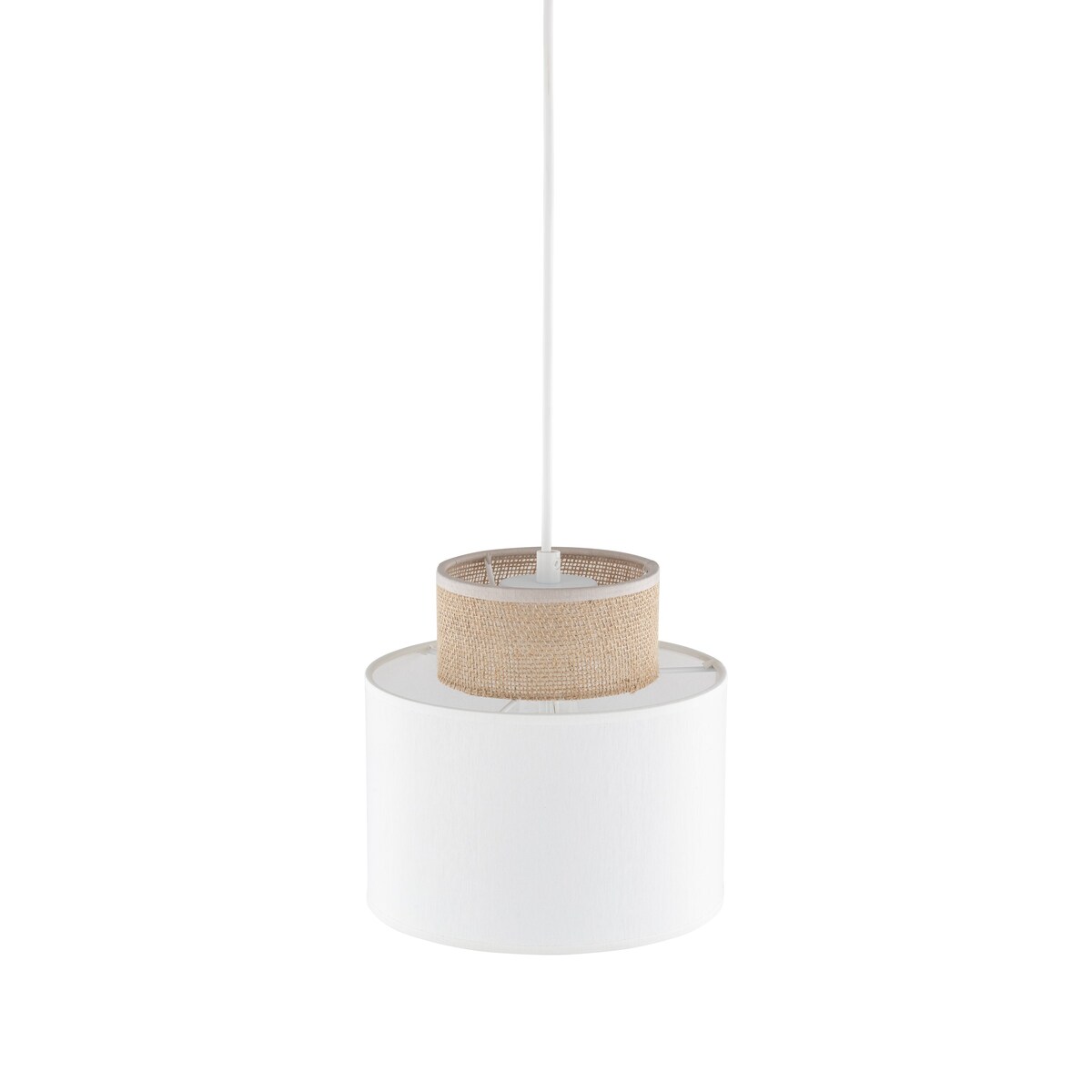 Lampa wisząca TK Lighting DUO WHITE JUTA 10078 biała E27 regulowana do salonu jadalni sypialni