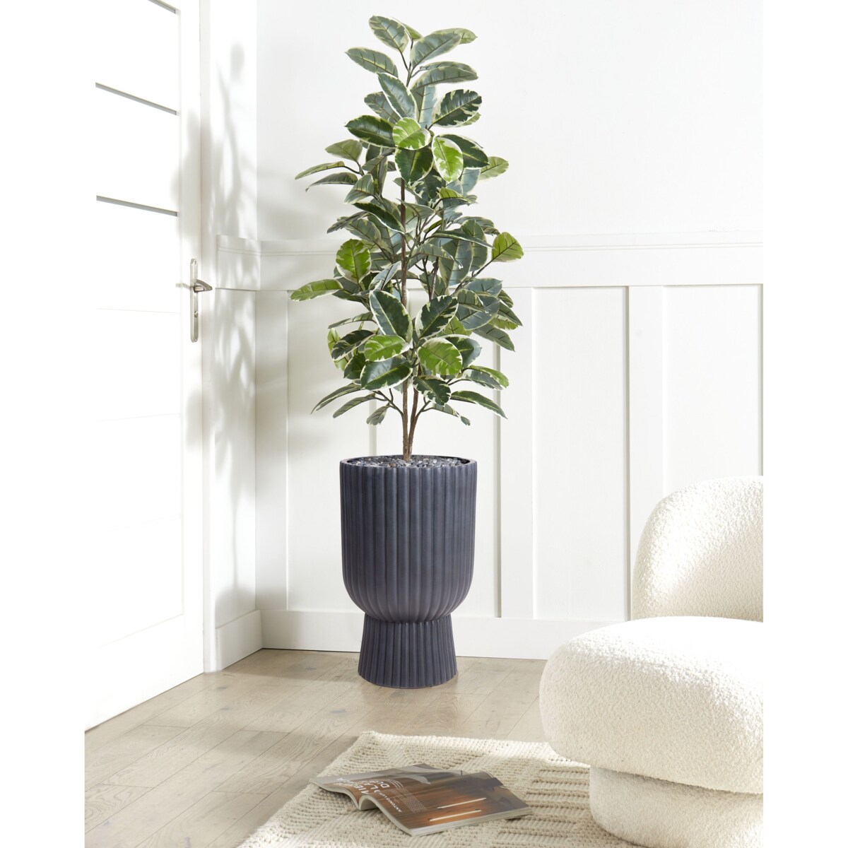 Doniczka 35 x 34 x 56 cm szara TAXODIUM