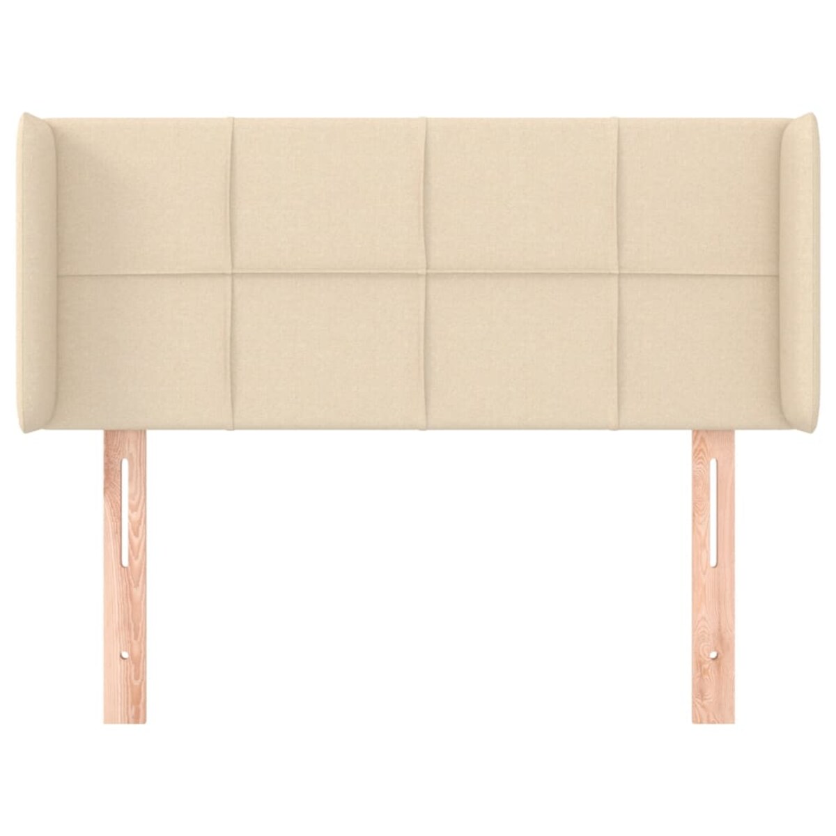 vidaXL Zagłówek uszak, kremowy, 83x16x78/88 cm, tkanina