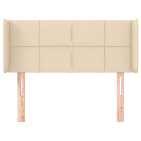 vidaXL Zagłówek uszak, kremowy, 83x16x78/88 cm, tkanina