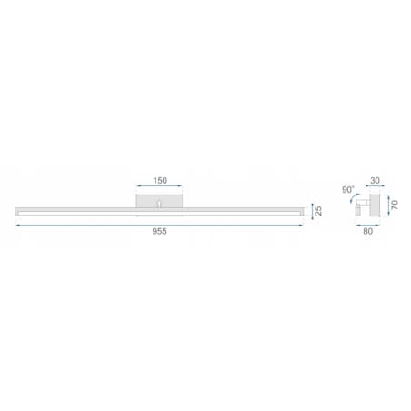 Lampa Led Kinkiet Do Łazienki Nad Lustro 50Cm 12W