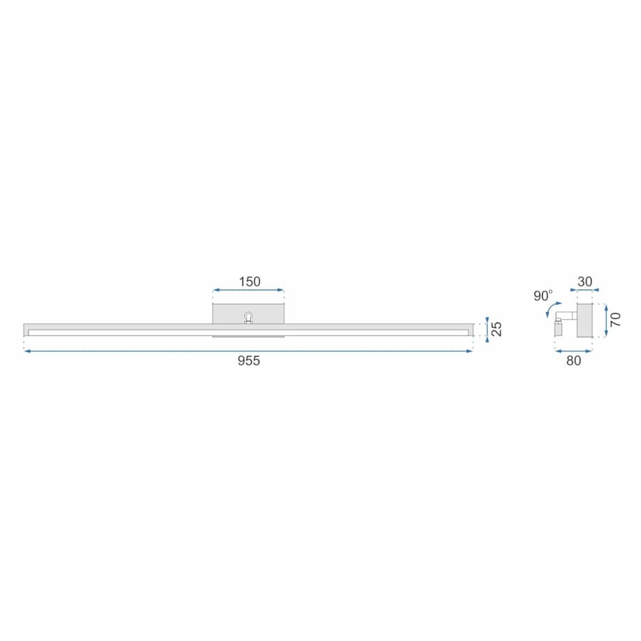 Lampa Led Kinkiet Do Łazienki Nad Lustro 50Cm 12W