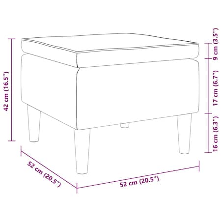 vidaXL Podnóżek z drewnianymi nóżkami, ciemnobrązowy, obity tkaniną