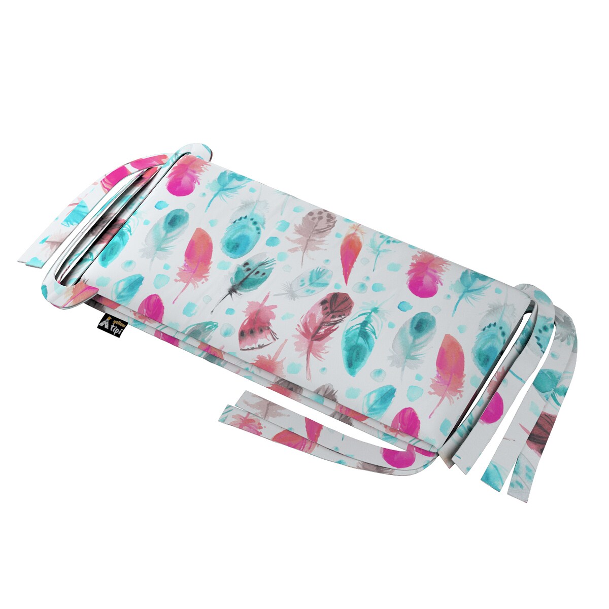 Ochraniacz do łóżeczka, różowe i turkusowe piórka, 180x30cm, Magic Collection