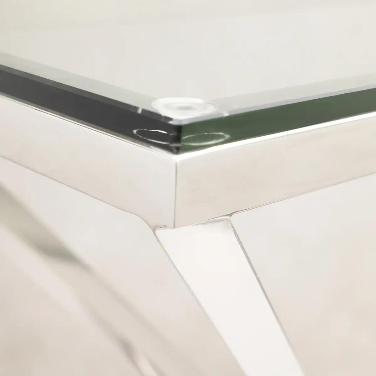 Szklany stolik kawowy Grand GR-C1590S Cosmolight srebrny przezroczysty