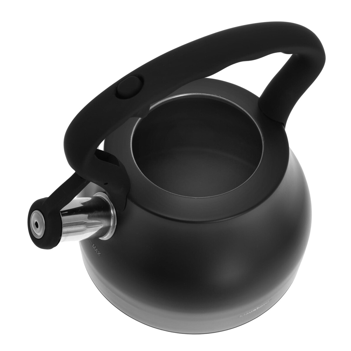 Czajnik stalowy z gwizdkiem 2.7L grube dno czarny KLAUSBERG