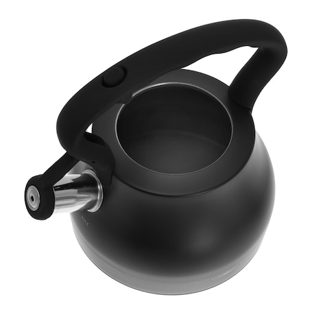 Czajnik stalowy z gwizdkiem 2.7L grube dno czarny KLAUSBERG