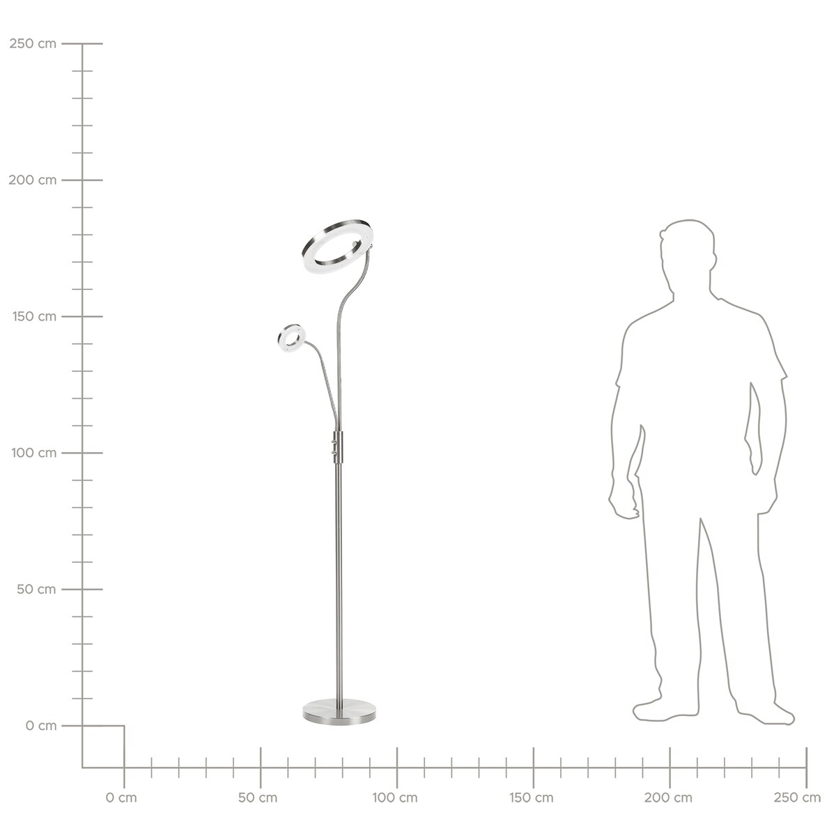 Lampa podłogowa LED AFTON Metal Srebrny
