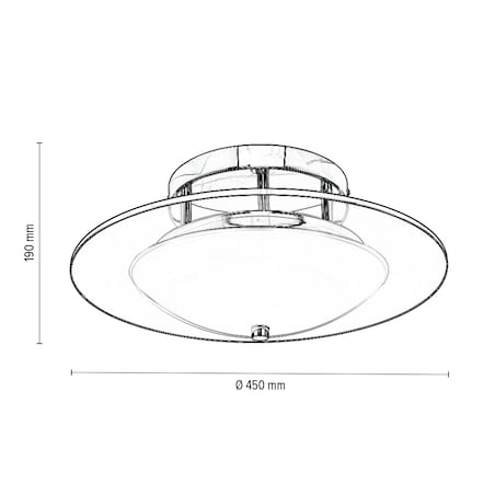 Lampa Sufitowa BRITOP Lighting 1xLED 22W Połączenie Chromu z Transparentnym Szkłem, Polski Producent, 1 szt.